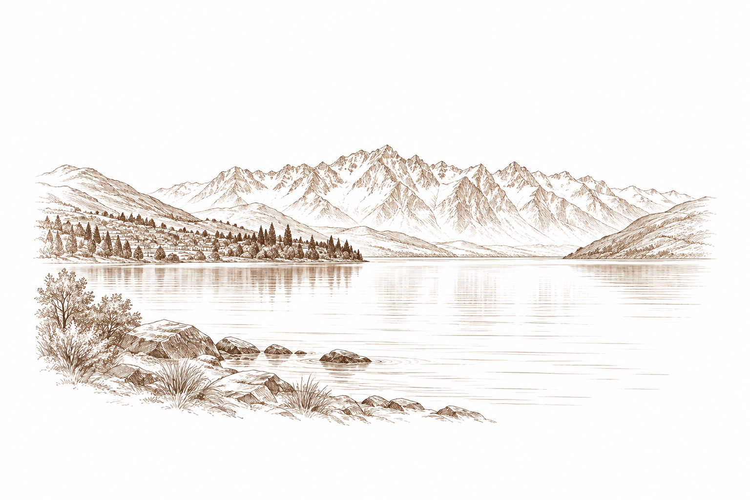 Lake Wakatipu landscape impression · Queenstown, New Zealand